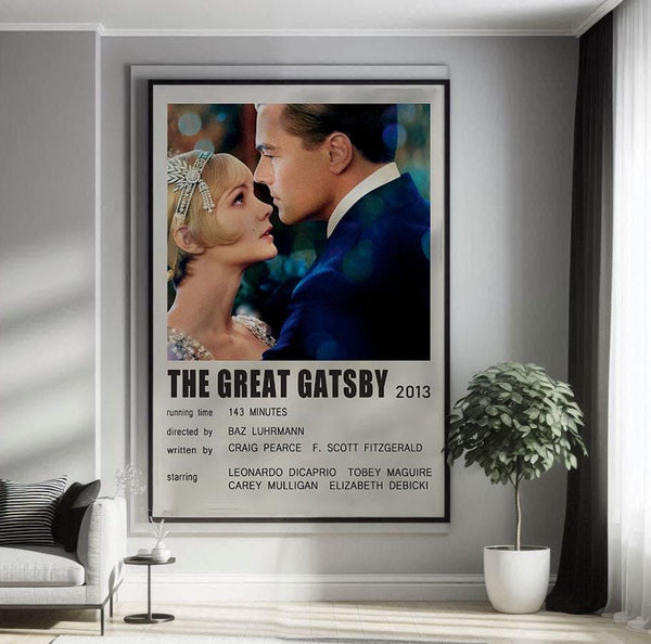 The Great Gatsby (2013) Movie Poster Canvas Poster Minimalist Poster Art Print Gifts for Lover Mural Painting Home Decoration 1760271780