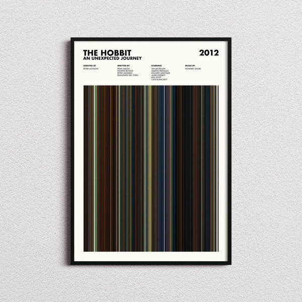 The Hobbit An Unexpected Journey Movie Barcode Print, The Hobbit Print, The Hobbit Poster, The Hobbit Wall Art, The Hobbit Art Print 1617489286