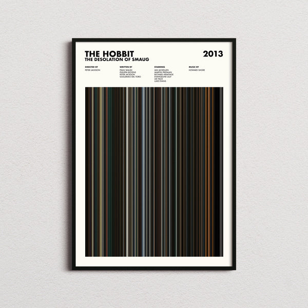The Hobbit The Desolation Of Smaug Movie Barcode Print, The Hobbit Print, The Hobbit Poster, The Hobbit Wall Art, The Hobbit Art Print 1617489130