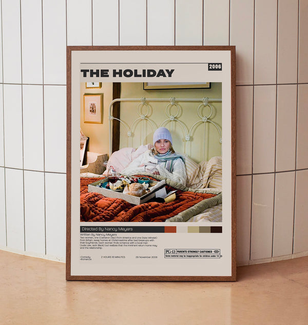 The Holiday, Nancy Meyers, Minimalist Movie Poster, Room decor