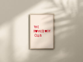 The Homebody Club Print Minimalist Heart Poster Trendy Living Room Decor Cute Quote Art Aesthetic Apartment Wall Art  Wall Art 1498039733