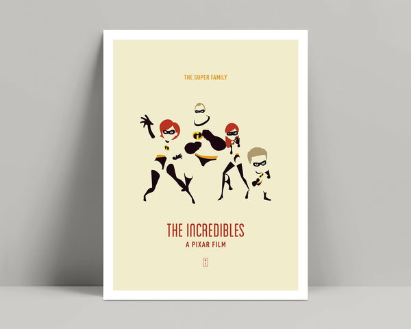 The Incredibles - Minimalist Poster, The Incredibles Poster, Minimalist Print, Craig T Nelson, Samuel L Jackson, Holly Hunter, Pixar Studio 621548811