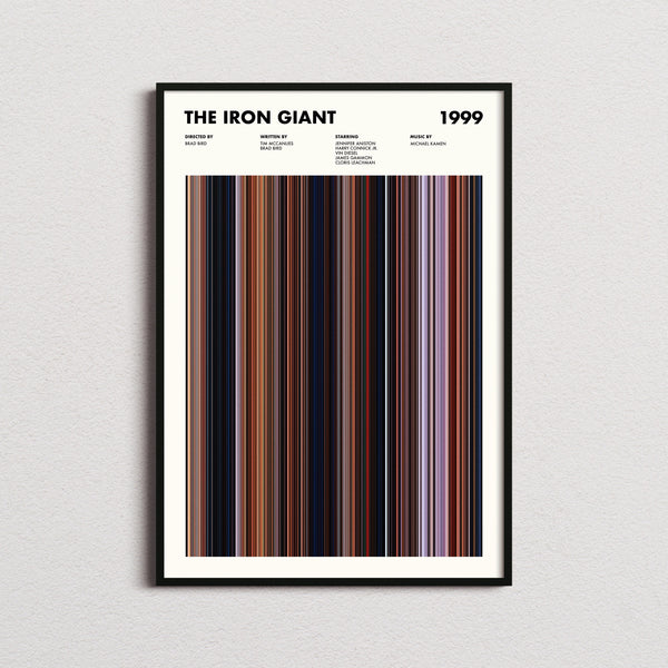 The Iron Giant Movie Barcode Print, The Iron Giant Print, The Iron Giant Poster, The Iron Giant Wall Art, The Iron Giant Art Print 1664679581