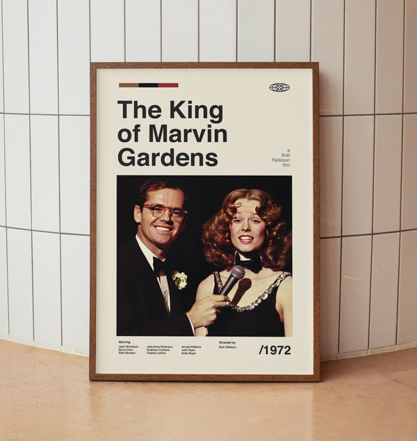 The King of Marvin Gardens Movie Poster - Jack Nicholson - Vintage Minimalist Midcentury Wall Art Print 1550610860