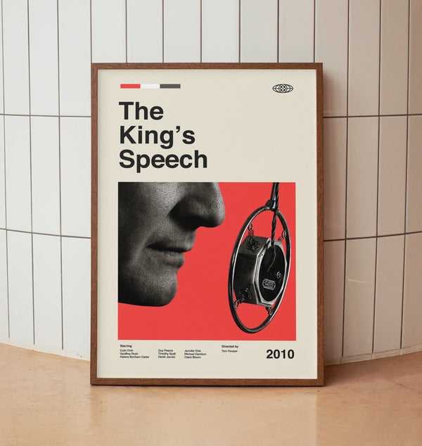 The King's Speech Movie Poster - Colin Firth Film - Vintage Minimalist Midcentury Wall Art Print