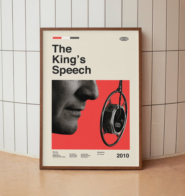 The King's Speech Movie Poster - Colin Firth Film - Vintage Minimalist Midcentury Wall Art Print 1517326119