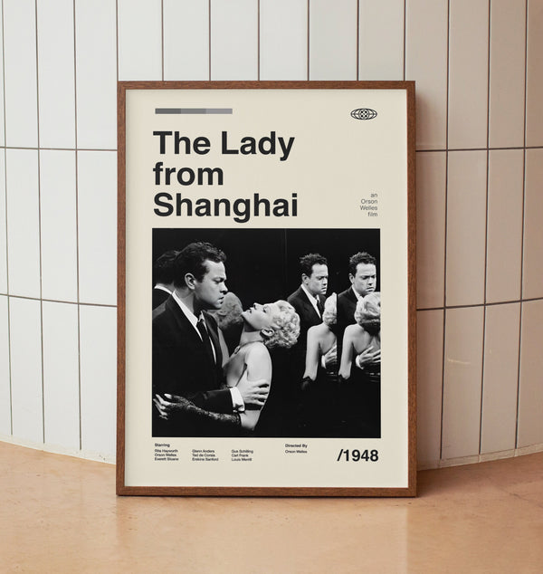 The Lady from Shanghai Movie Poster - Orson Welles -  Midcentury Minimalist Wall Art Print 1506166403