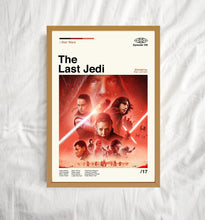 The Last Jedi Poster, Rian Johnson, Star Wars,  Movie Poster, Vintage Poster, Modern Art, Midcentury Poster, Film Poster, Wall Decor 1736466123