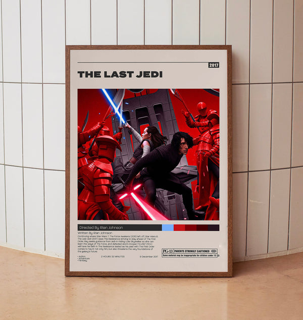 The Last Jedi Star Wars Poster, Rian Johnson, Minimalist Movie Poster