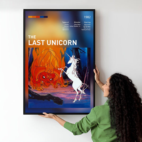 The Last Unicoorn Movie Poster  Minimalist  Midcentury Poster  Wall Art Print  Retro Movie Poster 1735353166