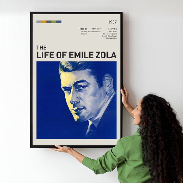 The Life of Emile Zola Movie Poster  Minimalist  Midcentury Poster  Wall Art Print  Retro Movie Poster 1750054521
