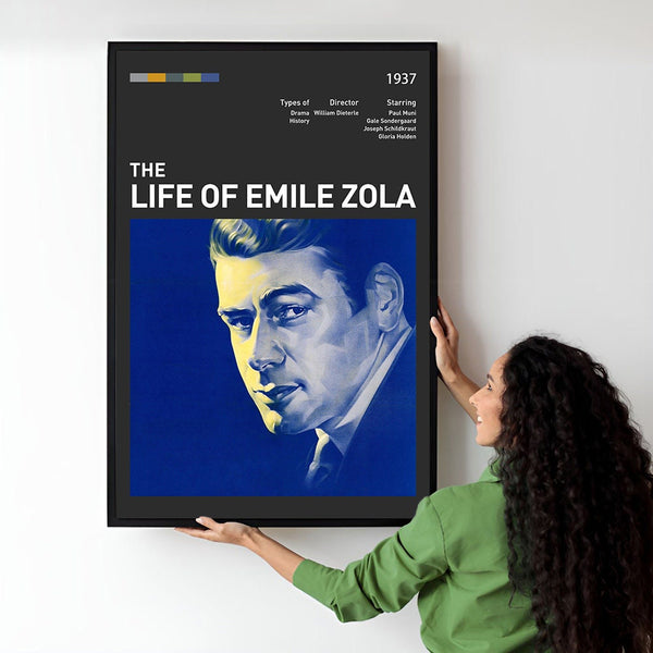 The Life of Emile Zola Movie Poster  Minimalist  Midcentury Poster  Wall Art Print  Retro Movie Poster 1750054521 - Copy