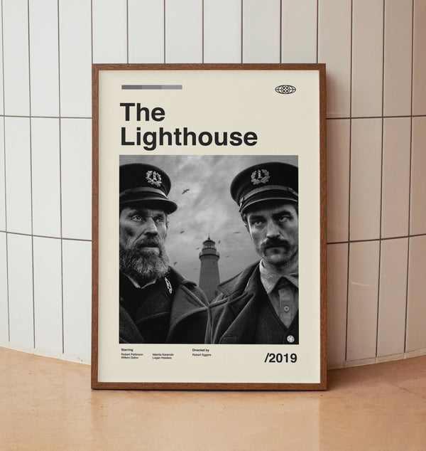The Lighthouse Movie Poster - William Dafoe Robert Pattinson - Minimalist Midcentury Wall Art Print 1601655965