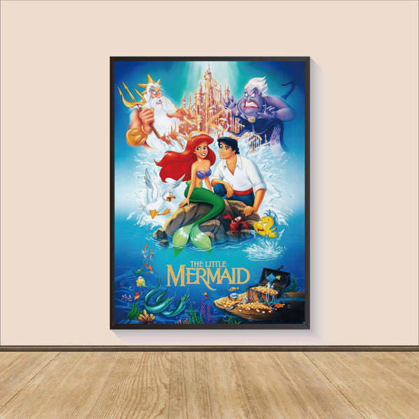 The Little Mermaid 1989 Classic Movie Poster Print, Canvas Wall Art, Room Decor, Movie Art, Gifts for HimHer, Wall Art Print 8x12“ 1583045949