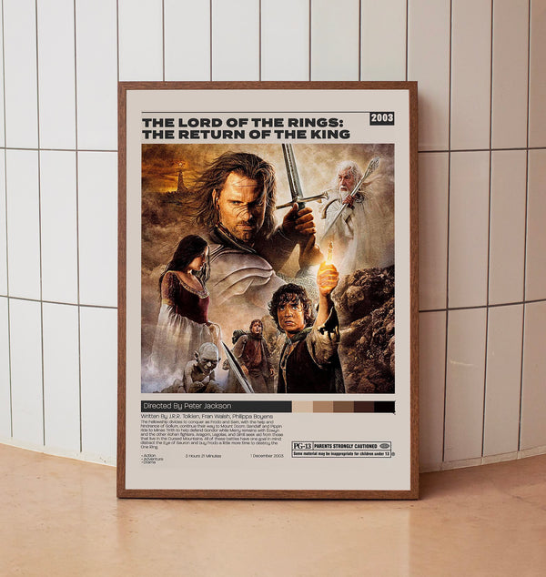 The Lord of the Rings The Return of the King, Peter Jackson, Minimalist Movie Poster