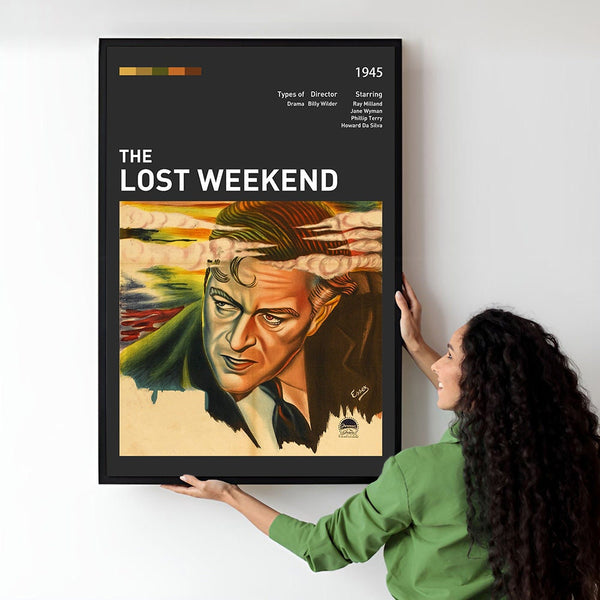The Lost Weekend Movie Poster  Minimalist  Midcentury Poster  Wall Art Print  Retro Movie Poster 1735863216