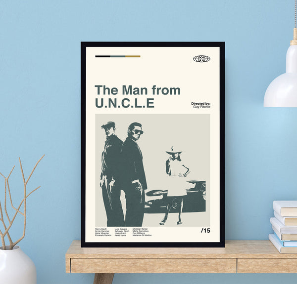 The Man From U N C L E Poster, The Man From U N C L E, Guy Ritchie, Retro Movie Poster, Abstract Poster, Retro Poster, Minimalist Art 1711013243