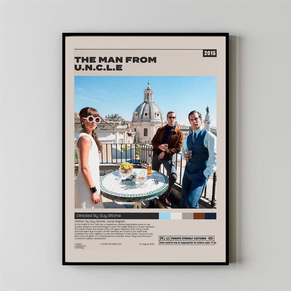 The Man from U.N.C.L.E., Guy Ritchie, Minimalist Movie Poster – mythicwall