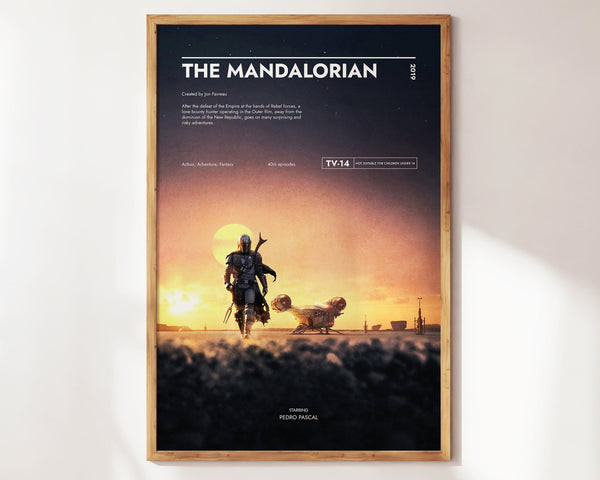 The Mandalorian Poster  Star Wars Poster  Art Print  Movie Posters  TV Posters  Gift for Movie lovers 1287553996