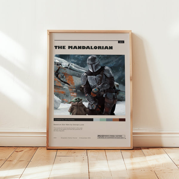 The Mandalorian TV Show Poster, Pedro Pascal Wall Art, Minimalist Wall Decor, Digital Download, Star Wars Series Print, Gift for Fans 1749210961