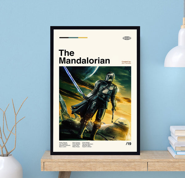 The Mandalorian Tv Series Poster, Jon Favreau, Movie Poster, Vintage Poster, Modern Art, Midcentury Poster, Film Poster, Wall Decor 1720088214