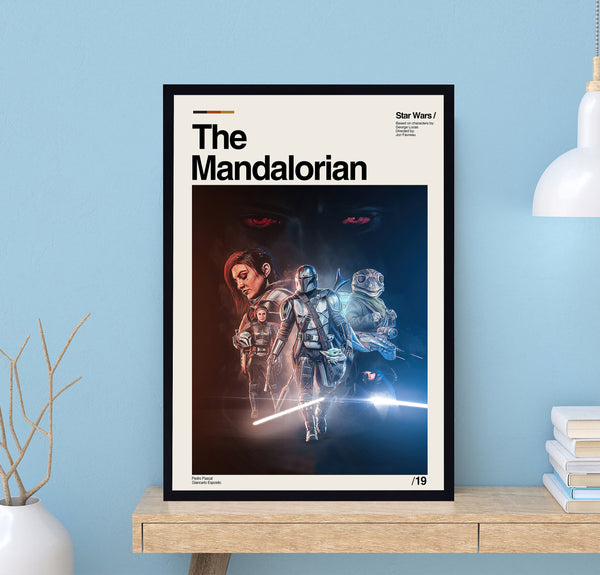 The Mandalorian Tv Series Poster, Star Wars Poster, Movie Poster, Vintage Poster, Modern Art, Midcentury Poster, Wall Decor, Birthday Gifts 1722278338