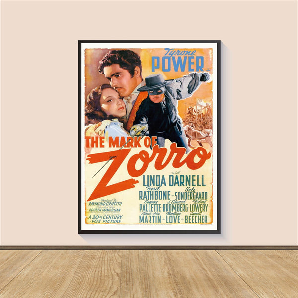 The Mark of Zorro Movie Poster Print, Canvas Wall Art, Room Decor, Movie Art, Gifts for HimHer, Wall Art Print, Art Poster For Gift 1571557835