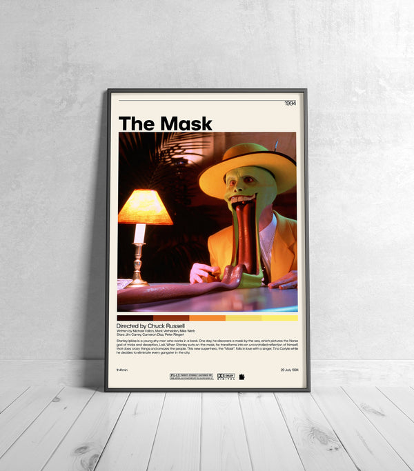 The Mask Movie Poster  Chuck Russell, Minimalist Movie Poster, Vintage Retro Art Print, Custom Poster, Wall Art Print, Home Decor 1243255907