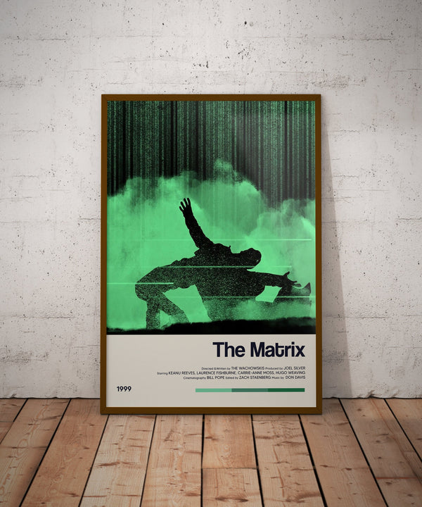 The Matrix Movie Poster - Retro Movie Poster Print - Wall Art Poster Decor - Vintage Movie Poster Art - Minimalist Movie Poster 1666138539