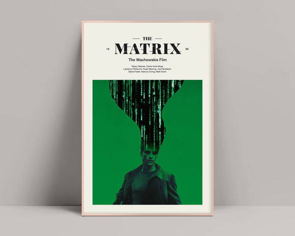 The Matrix Poster, The Matrix Print, Minimalist Poster, Movie Poster, Keanu Reeves, Laurence Fishburne, Carrie-Anne Moss, Hugo Weaving 1600721195