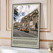 The Metropolitan Museum of Art- New York City Landmark Travel Poster Travel Printed Canvas Landscape Prints Gifts for Lover City poster 1763781315