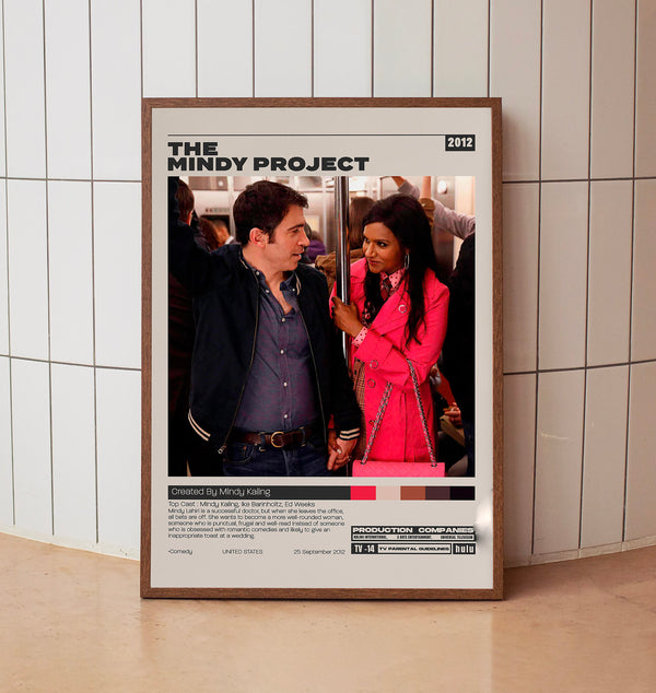 The Mindy Project, Mindy Kaling, Minimalist Tv Series, Vintage Retro Art