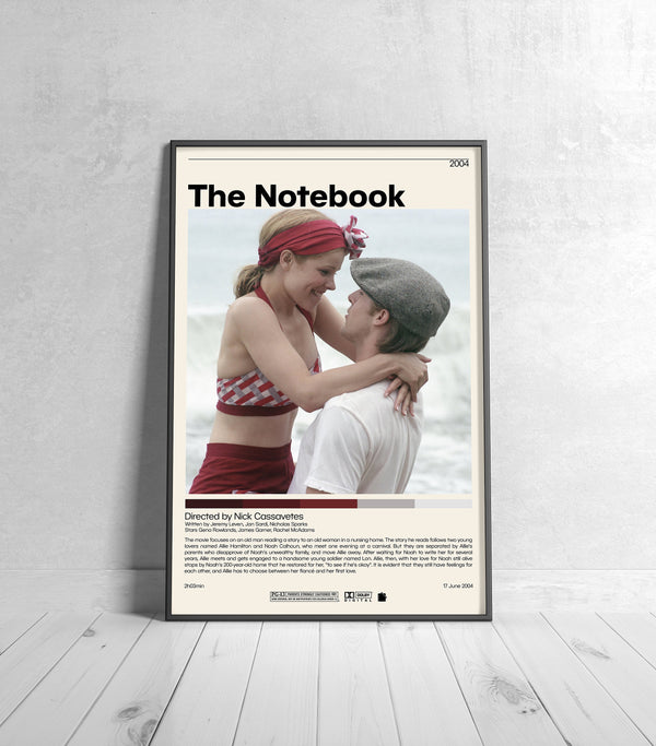 The Notebook Movie Poster  Nick Cassavetes Minimalist Movie Poster, Vintage Retro Art Print, Custom Poster, Wall Art Print, Home Decor 1197125200