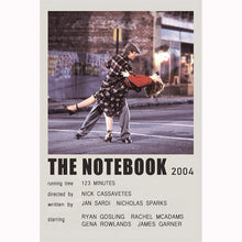 The Notebook (2004) Movie Poster Canvas Poster Minimalist Poster Art Print Gifts for Lover Mural Painting Home Decoration 1748519188