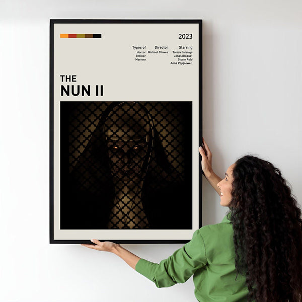 The Nun Movie Poster  Minimalist  Midcentury Poster  Wall Art Print  Retro Movie Poster 1736876542 - Copy