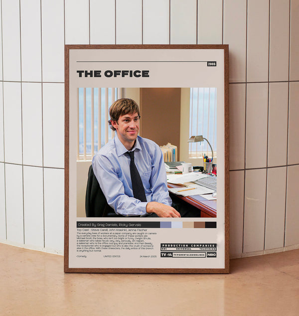 The Office Poster, Greg Daniels, Minimalist Tv Series, Vintage Retro Art Print 1