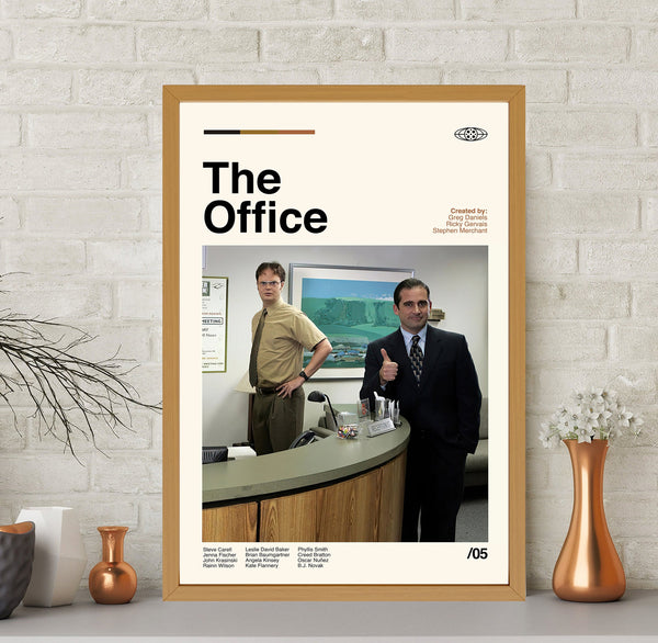 The Office Tv Series Poster, The Office Poster, Minimalist Poster, Midcentury Art, Vintage Poster, Retro Poster, Wall Decor, Home Decor