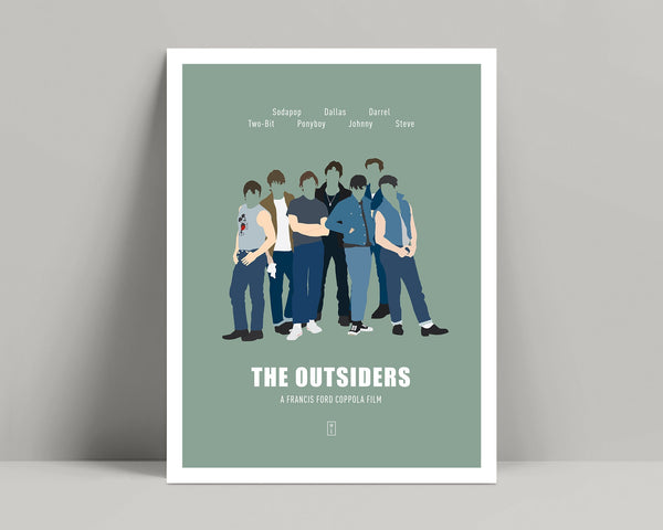 The Outsiders - Minimalist Poster, The Outsiders Movie, Diane Lane, Matt Dillon, Ralph Macchio, Emilio Estevez, Rumble Fish, SE Hinton 661286567