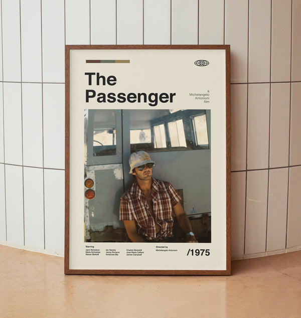The Passenger Movie Poster - Jack Nicholson Antonioni - Vintage Minimalist Midcentury Wall Art Print 1536461982
