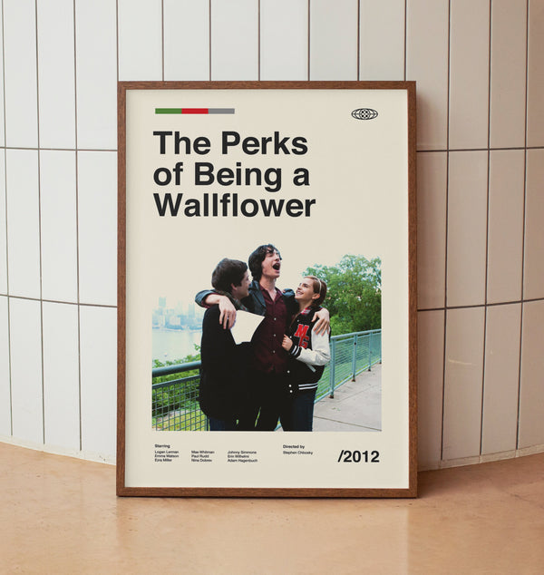 The Perks of Being a Wallflower Movie Poster - Emma Watson Ezra Miller - Vintage Minimalist Midcentury Wall Art Print