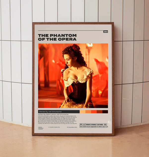 The Phantom of the Opera Poster, Joel Schumacher, Minimalist Movie Poster