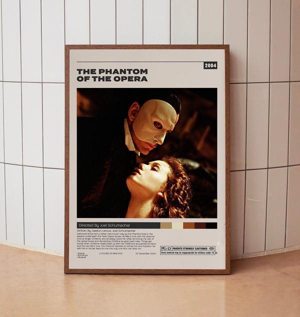 The Phantom of the Opera Poster, Joel Schumacher, Minimalist Movie Poster, Vintage Retro Art