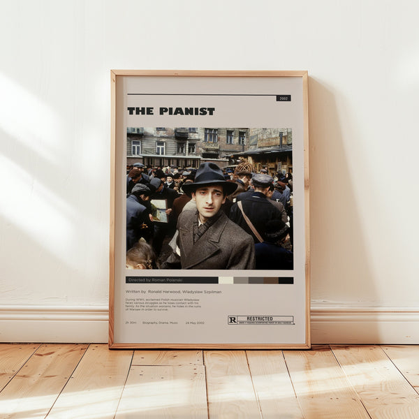 The Pianist Poster, Wladyslaw Szpilman Wall Art, Minimalist Wall Decor, Digital Download, Adrien Brody Film Print, Gift for Movie Lovers 1749211341