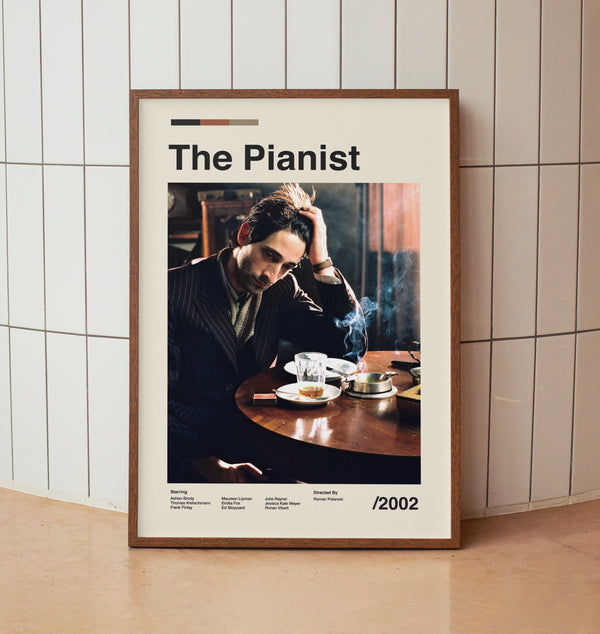 The Pianist Wall Art Print -  Roman Polanski Film Movie Poster - Midcentury Modern Art 1439383289