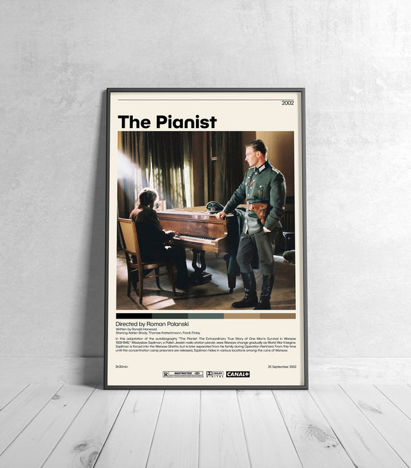 The Pianist   Roman Polanski, Minimalist Movie Poster, Vintage Retro Art Print, Custom Poster, Wall Art Print, Home Decor 1006047149