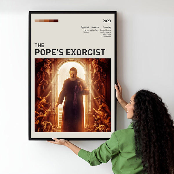 The Pope's Exorcist Movie Poster  Minimalist  Midcentury Poster  Wall Art Print  Retro Movie Poster 1735353984 - Copy