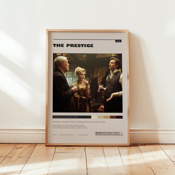 The Prestige Poster, Christian Bale Wall Art, Minimalist Wall Decor, Drama Mystery Sci-Fi by Christopher Nolan, Gift for Movie Lovers 1748345513