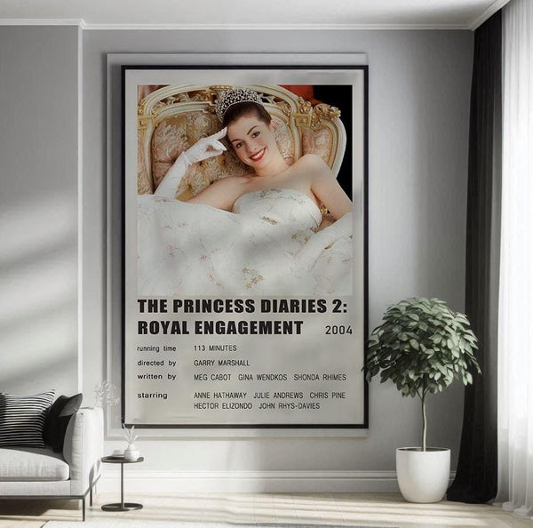 The Princess Diaries 2 Royal Engagement (2004) Movie Poster Canvas Poster Minimalist Poster Art Print Gifts for Lover Mural Painting 1762712547