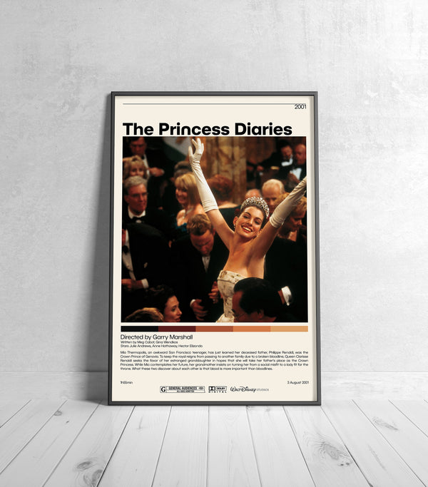 The Princess Diaries Movie Poster  Garry Marshall Minimalist Movie Poster, Vintage Retro Art Print, Custom Poster Wall Art Print Home Decor 1211085765