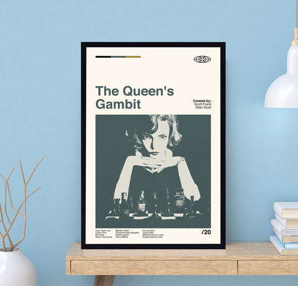 The Queen's Gambit Tv Series Poster, Scott Frank, Allan Scott, TV Series, Minimalist Art, Modern Art, Minimalist Poster, Wall Decor 1712766567